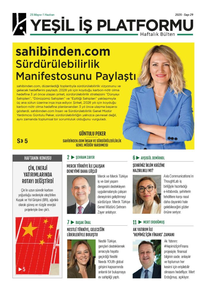 Yeşil İş Platformu 30 Mayıs -kapak
