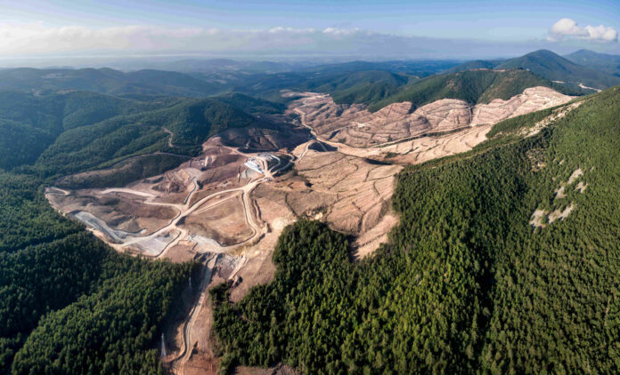 Panoramic,Drone,View,Of,Kaz,Mountains.,Mount,Ida,Gold,Mine. Kirazlı Maden