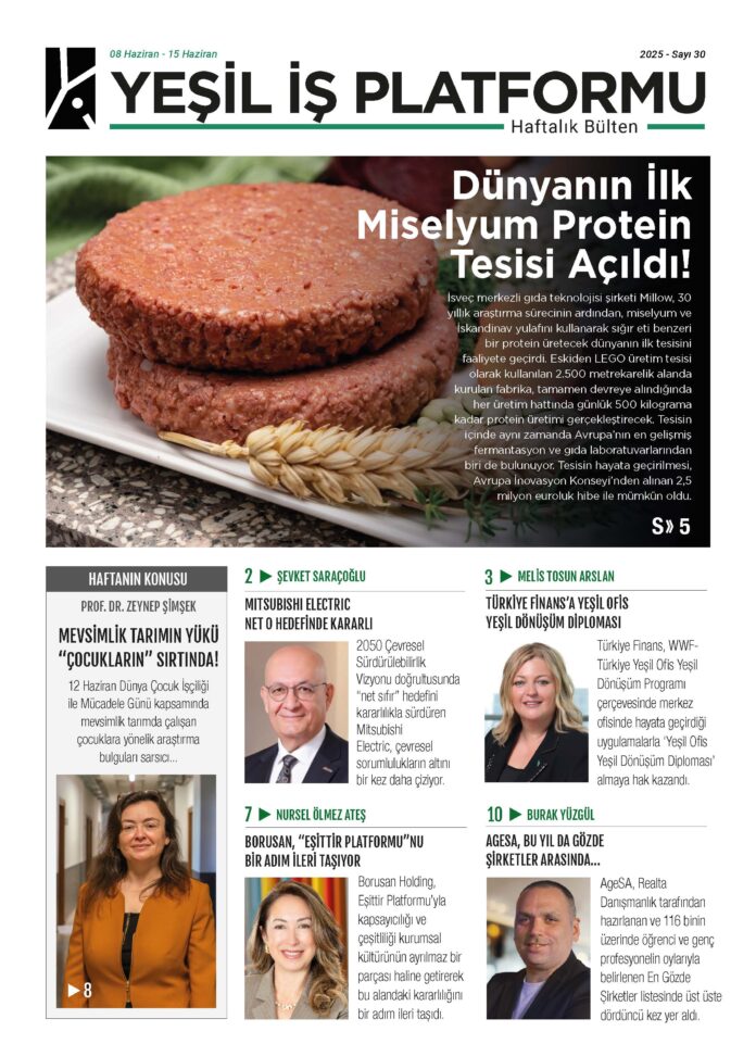 Yeşil İş Platformu 13 Haziran Kapak