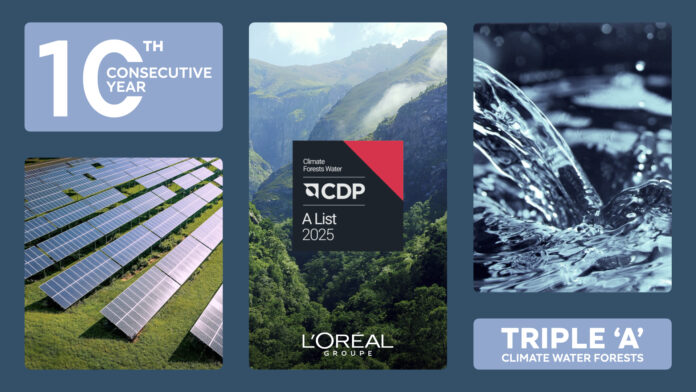 L’Oréal Grup, CDP’den üst üste 10. Kez üç ’A’ notunu alan ilk ve tek şirket oldu
