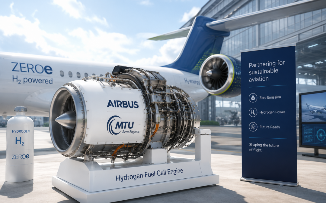 Airbus ve MTU’dan Hidrojenli Uçak Motoru için Ortak Girişim